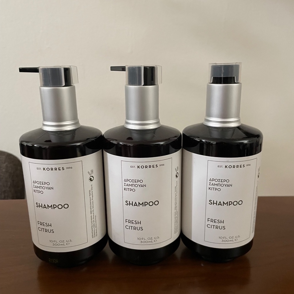 NEW KORRES Fresh Citrus Shampoo 10fl. oz. Lot of 3